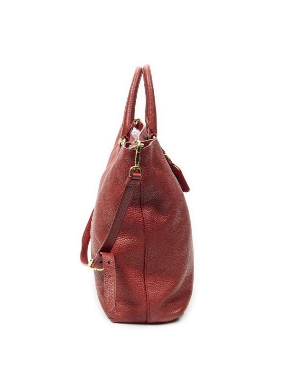 Prada Radio Pun Tote Red Vitello Daino - Picture 4 of 10